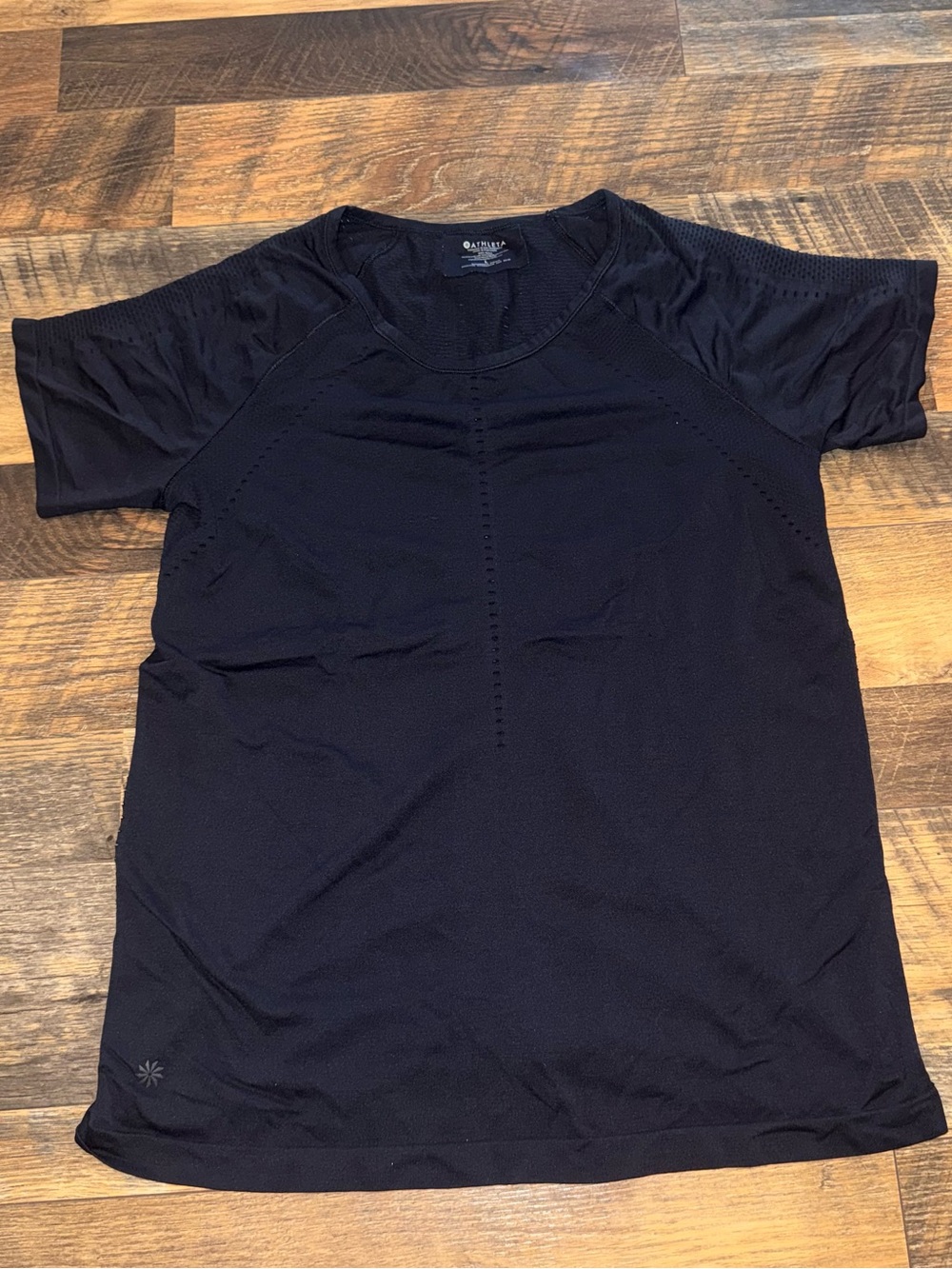 Athleta Black Short-Sleeve Performance Tee